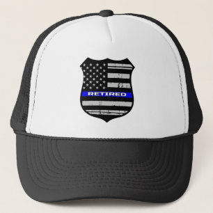 Casquette La police Badge Blue Line retiré