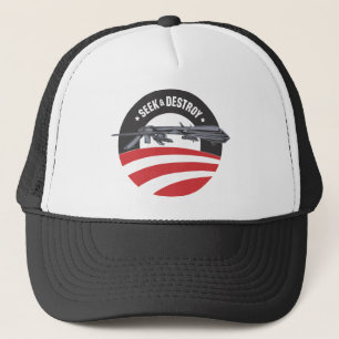 Casquette la recherche de bourdon d'obama et détruisent le