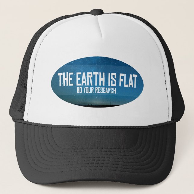 Casquette La terre est plate - faites votre recherche (Devant)