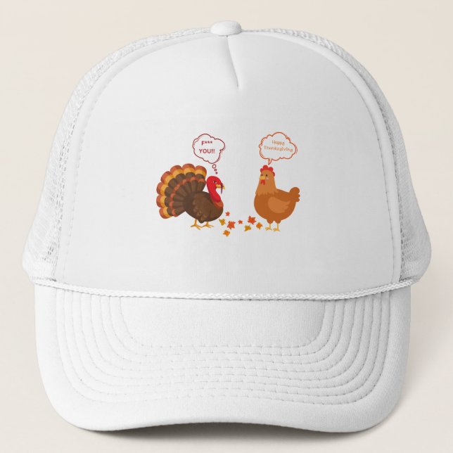 Casquette La Turquie et l'action de grâces au poulet (Devant)