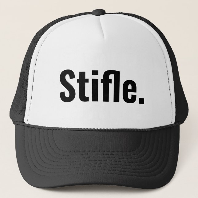 Casquette La typographie amusante citation étouffer être cal (Devant)