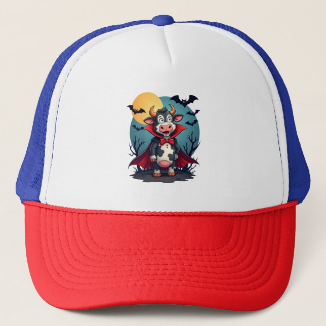 Casquette La vache Dracula se lève (Devant)