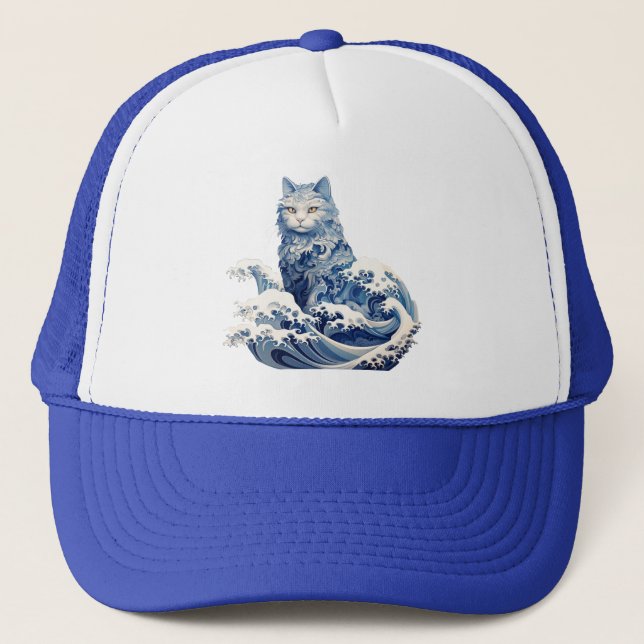 Casquette La Vague De Chat Au Large De Kanagawa (Devant)
