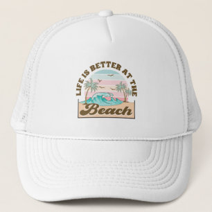 Casquette La vie est meilleure à la plage Été Tropical