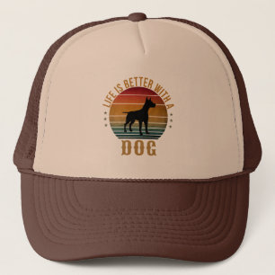 CASQUETTE LA VIE EST MEILLEURE AVEC UN CHIEN TRUCKER HAT