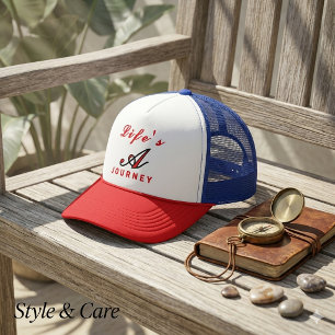 Casquette "La vie est un voyage" Motivational Trucker Chapea
