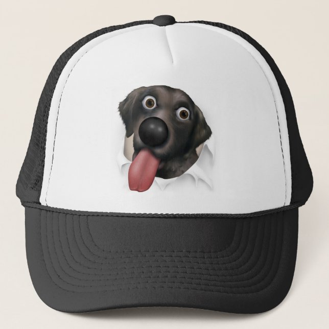 Casquette Labrador retriever (noir) éclatant (Devant)