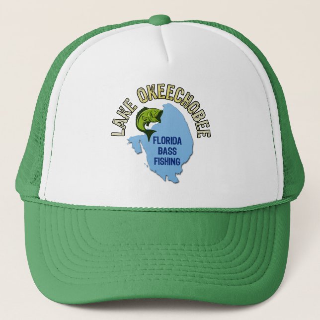 Casquette Lac Okeechobee, pêche au bar de la Floride (Devant)