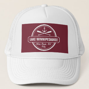 Casquette Lac Winnipesaukee NH ville personnalisée, nom, anc
