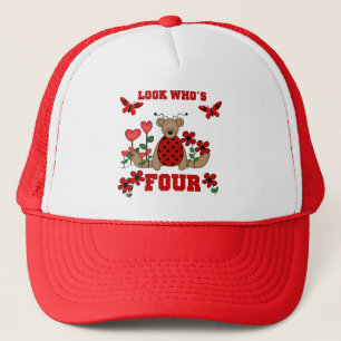 Casquette Ladybug Bear 4th Birthday Tshirts et cadeaux