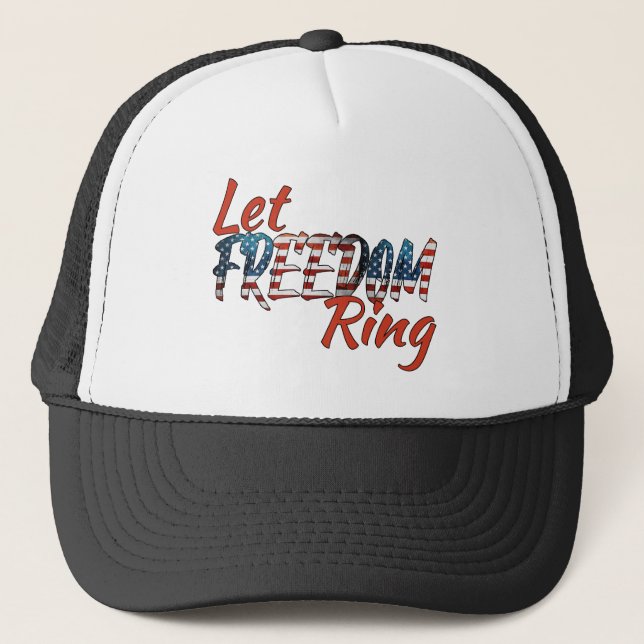 Casquette Laisser la ceinture de liberté Typographie Patriot (Devant)