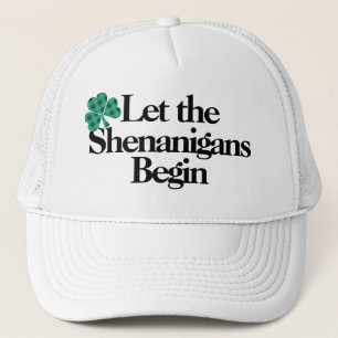 Casquette Laisser les Shenanigans commencer le trèfle vert p