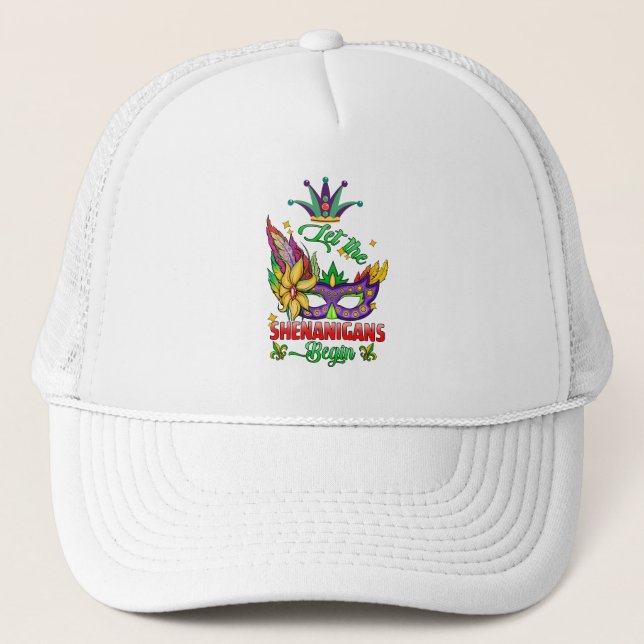 Casquette Laisser Les Shenanigans Commencer Mardi Gras Truck (Devant)
