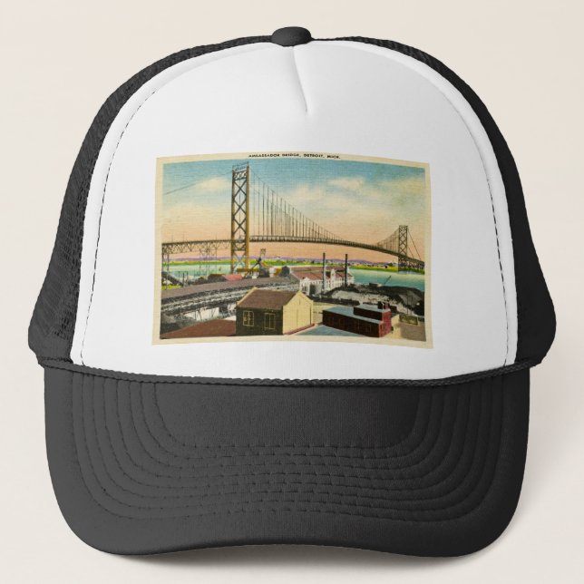 Casquette L'Ambassadeur Bridge cru de Detroit, Michigan (Devant)