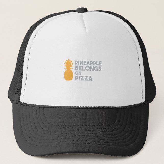Casquette L'ananas appartient sur la pizza (Devant)