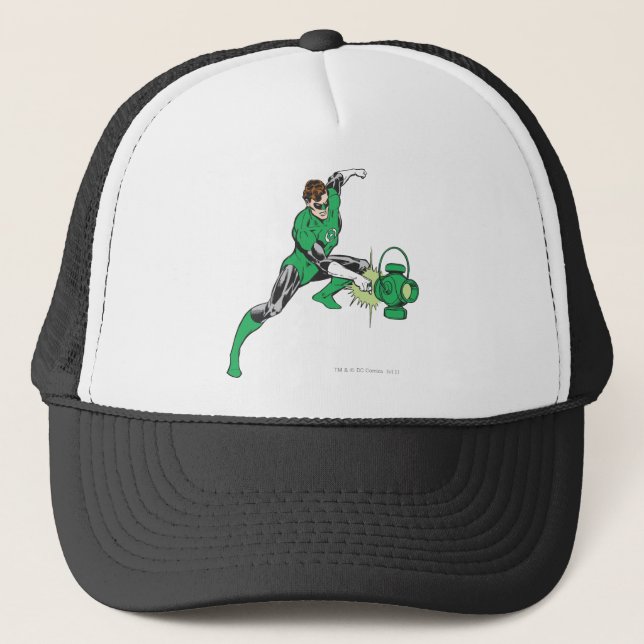 Casquette Lanterne verte avec lanterne 2 (Devant)