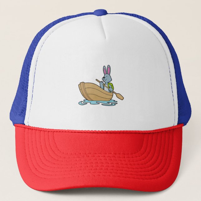 Casquette Lapin avec bateau et pédale (Devant)