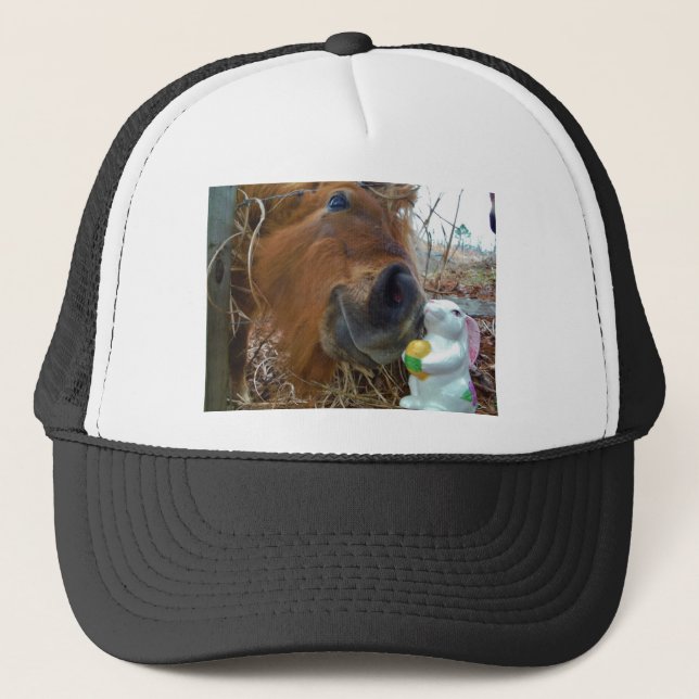 Casquette Lapin de Pâques et cheval Brown (Devant)