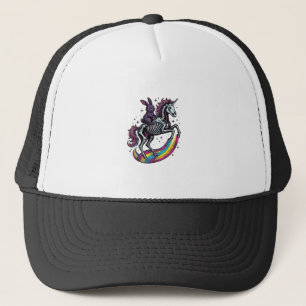 Casquette Lapin sombre montant un squelette de licorne vinta