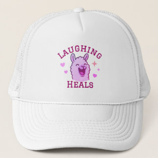 Casquette Laughing Heals Llama Trucker Chapeau