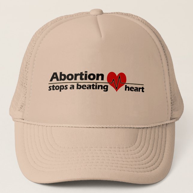 Casquette L'avortement arrête un coeur battant, contre (Devant)