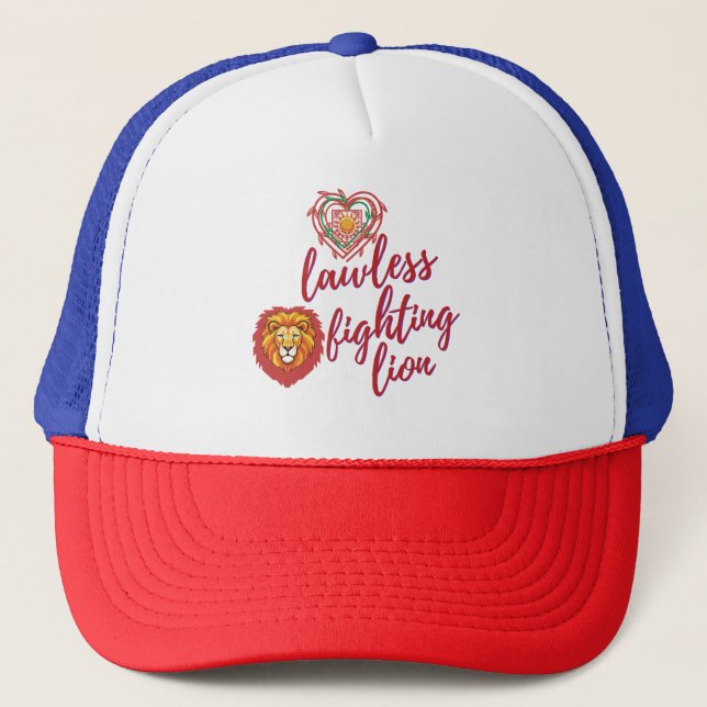 Casquette Lawless fighting lion (Devant)