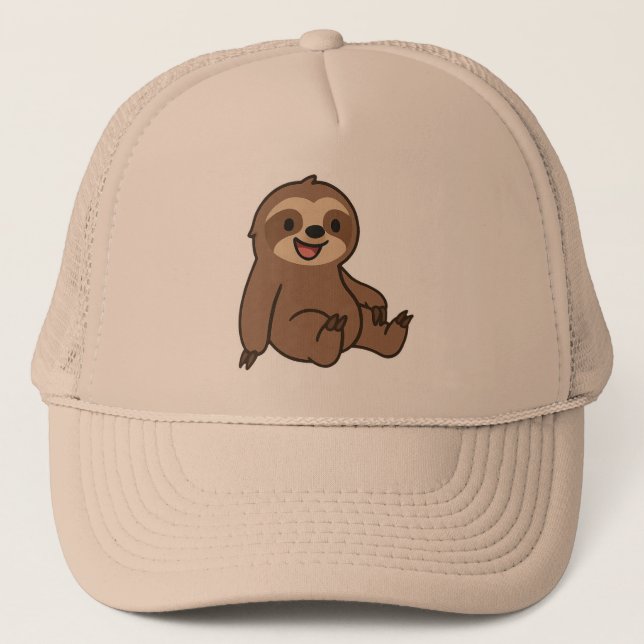 Casquette Lazy Day Sloth Hat - Cute Cartoon Sloth Cap (Devant)