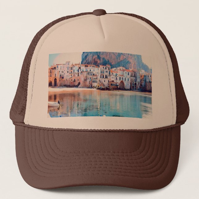 Casquette ldp CEFALÙ - Sicile - plage - panorama (Devant)