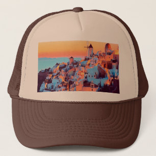Casquette ldp SANTORINI - panorama - par nuit