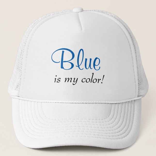 Casquette Le bleu est ma citation de couleur Girl (Devant)