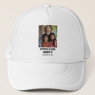 Casquette Le bonheur est d'être grand-père pour la photo de