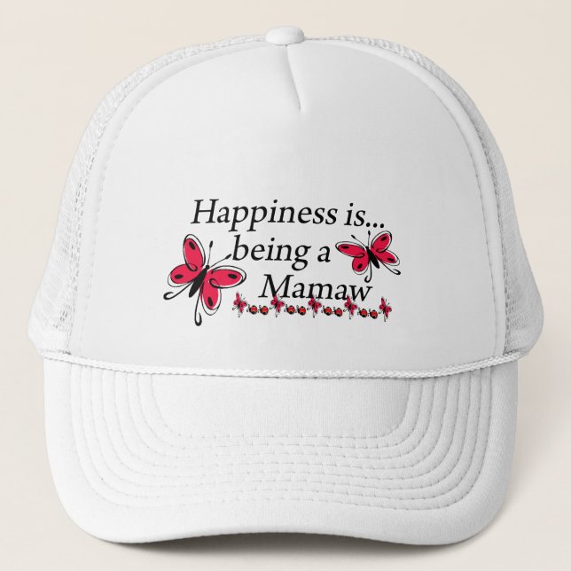 Casquette Le bonheur est un PAPILLON de Mamaw (Devant)