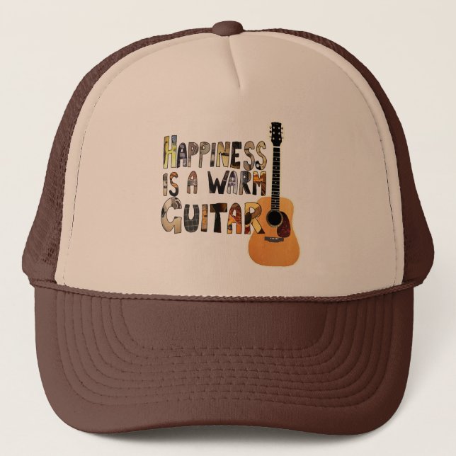 Casquette Le bonheur est une guitare chaleureuse (Devant)