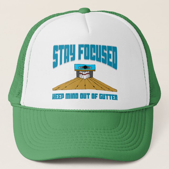 Casquette Le bowling drôle gardent l'esprit hors de la (Devant)