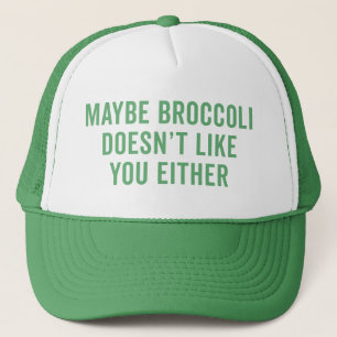 Casquette Le brocoli ne vous aime pas citation drôle