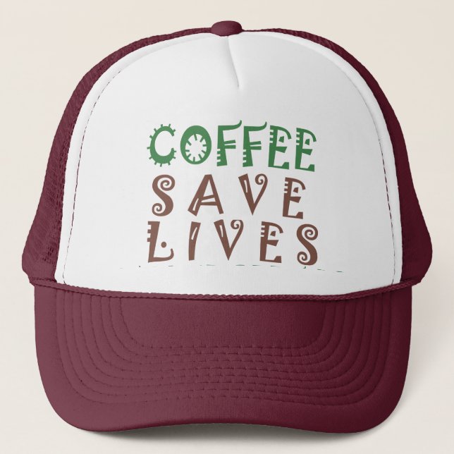 Casquette Le café Hakuna Matata sauve des vies (Devant)