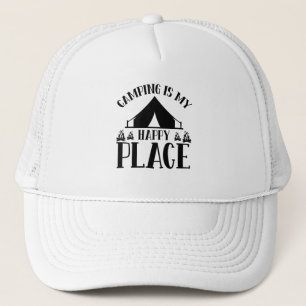 Casquette Le camping est mon endroit heureux