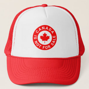 Casquette Le Canada n'est pas à vendre typographie feuille d