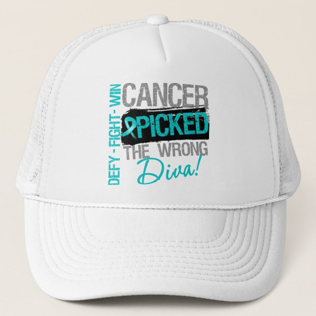 Casquette Le Cancer De L'Ovarien A Pris Le Mauvais Diva (Devant)