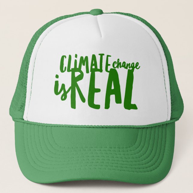 Casquette Le changement climatique est un vrai chapeau de ca (Devant)