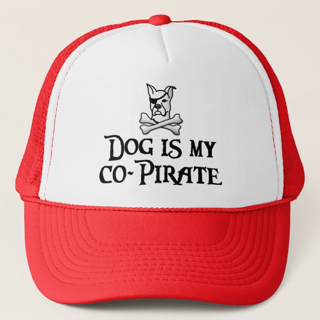 Casquette Le chien est mon Co-pirate (Devant)