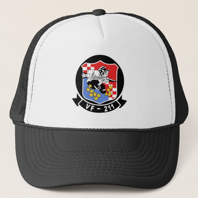 Casquette Le combat VF-211 fait échec et mat (Devant)