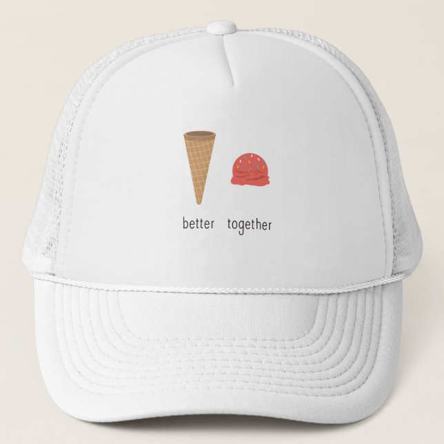 Casquette Le Cône De Crème De Glace Avec La Crème De Glace S (Devant)