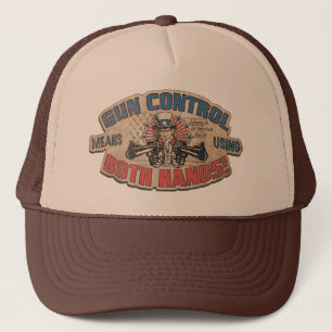 Casquette Le contrôle des armes signifie deux mains rétros