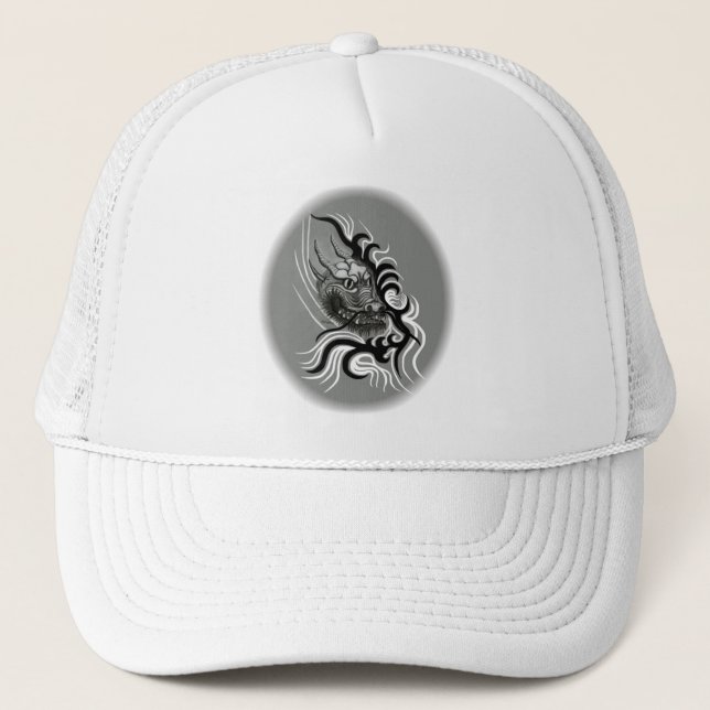 Casquette Le dragon chinois à la toiture de tatouage (Devant)