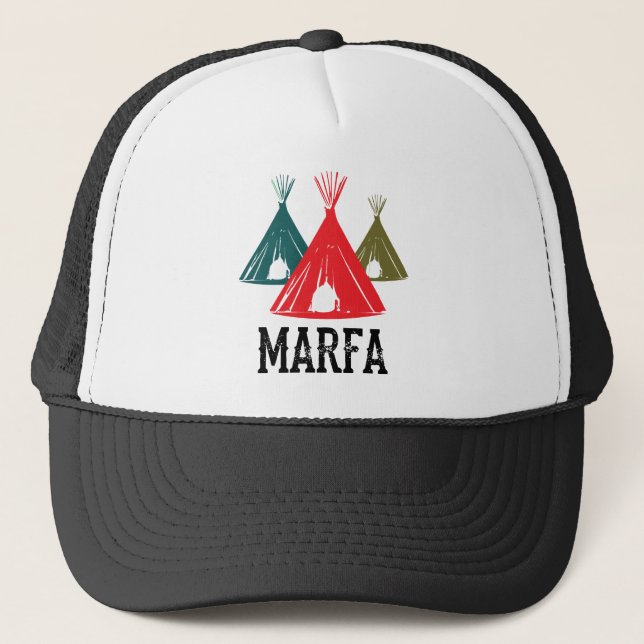 Casquette Le fantôme de Marfa TX allume l'art du Texas de (Devant)