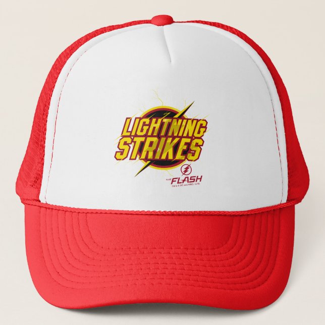 Casquette Le Flash | Graphique "Frappes de foudre" (Devant)