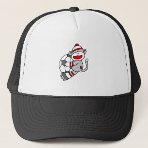 Casquette Le football de singe de chaussette