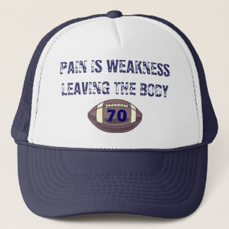Casquette le football, DOULEUR EST WEAKNESSLEAVING LE CORPS,