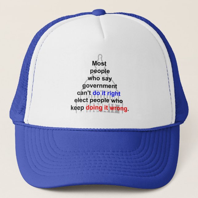 Casquette Le gouvernement à tort (Devant)